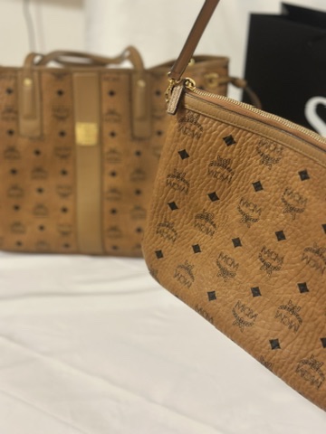 MCM Visetos Tote + Wristlet Set