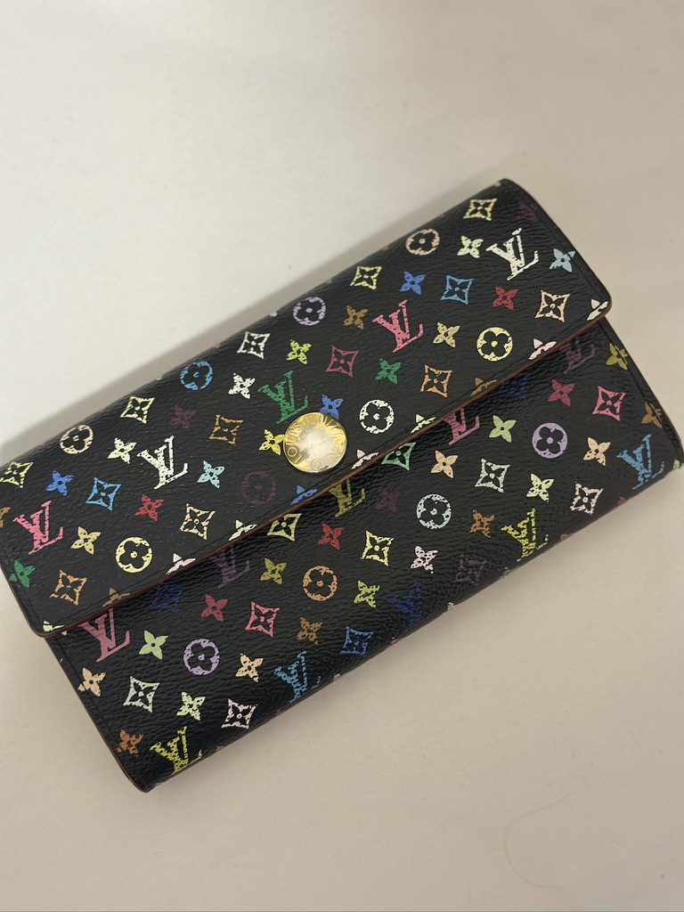 Louis Vuitton Vintage Murakami Black Wallet